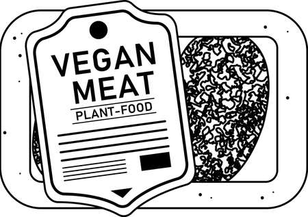 This is a illustration of vegans Meats with soybeansのイラスト素材