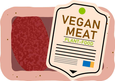 This is a illustration of vegans Meats with soybeansのイラスト素材