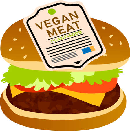 This is a illustration of vegans Meats with soybeansのイラスト素材
