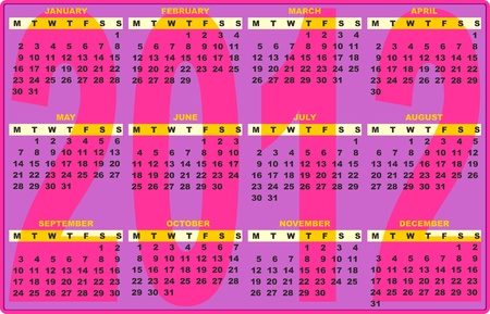 2012 Calendar Popのイラスト素材