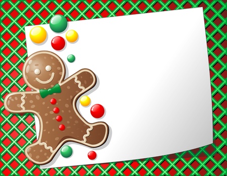 Gingerbread Man Cookie Backgroundのイラスト素材