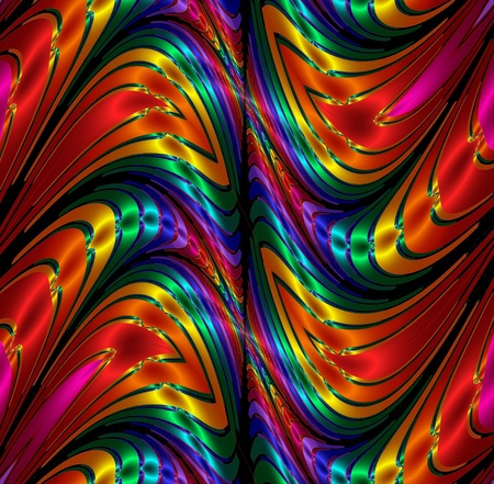 Fractal Silk Metal Colors Wavesの写真素材