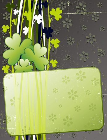 Shamrock St Patrick s Day Grunge Cardのイラスト素材