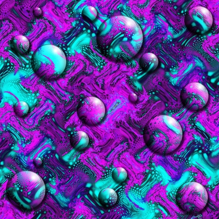 Abstract Psychedelic with Bubblesの写真素材