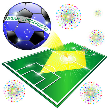 Brazil 2014 Flag Soccer Pitch World Championshipのeditorial素材