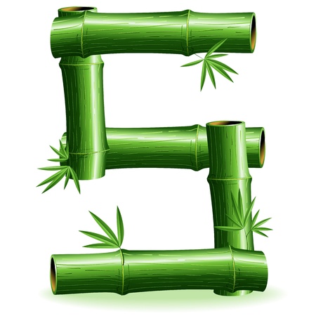 Bamboo Logo Letter Sign Sのイラスト素材