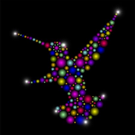 Hummingbird Colorful Abstract Art Designのイラスト素材