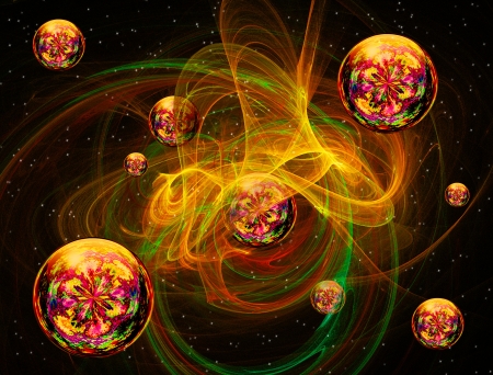 Chaos creating Universe Abstract Fantasyの写真素材