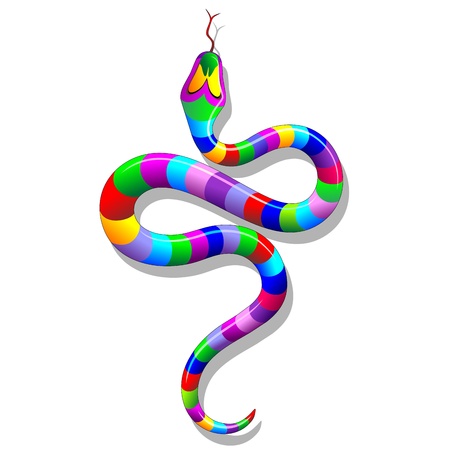 Snake Psychedelic Rainbowのイラスト素材