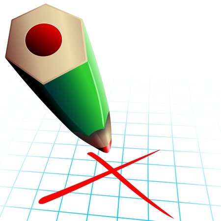 Red Pencil Test Election Day Voteのイラスト素材