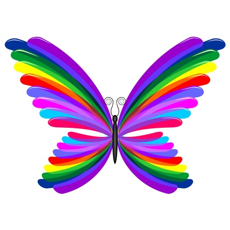 Butterfly Rainbow Abstract Designのイラスト素材