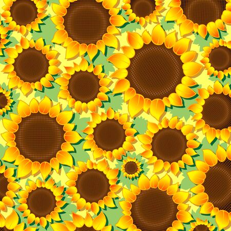 Sunflowers Pattern Backgroundのイラスト素材