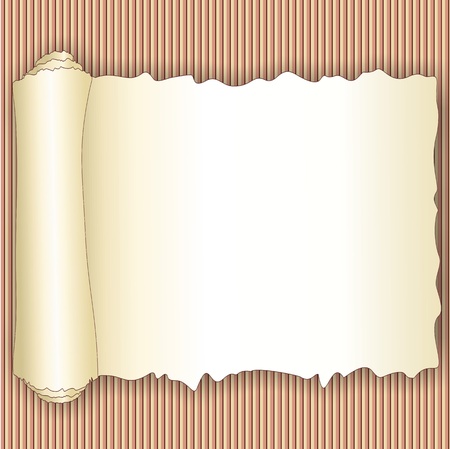 Vintage Torn Paper Roll Posterのイラスト素材