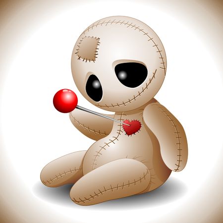 Voodoo Doll Cartoon in Loveのイラスト素材