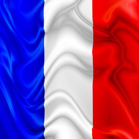 France waving silk Flagの写真素材