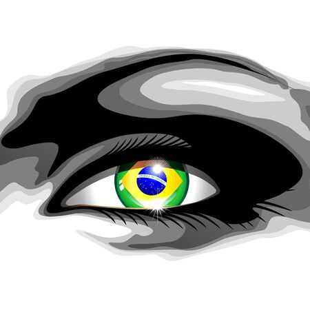 Brazil Beautiful Girl Eyeのイラスト素材