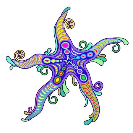 Starfish Tattoo Styleのイラスト素材
