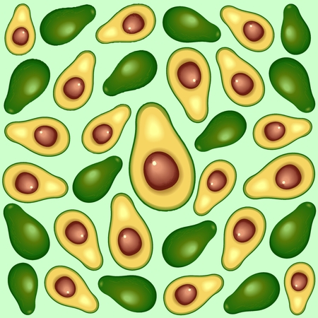 Avocado Patternのイラスト素材