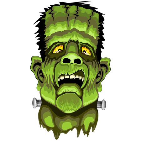 Frankenstein Zombie Horror Faceのイラスト素材