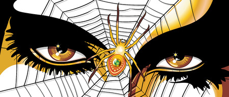 Spider Woman Golden Eyesのイラスト素材