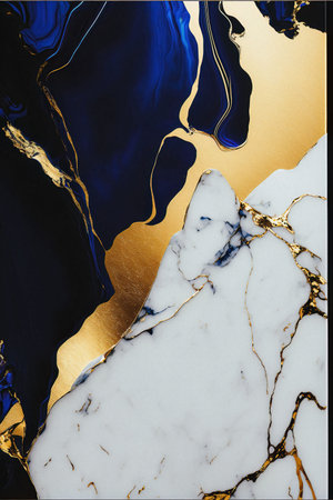 Marble abstract acrylic background. Marbling artwork texture. Agate ripple pattern. Gold powder.