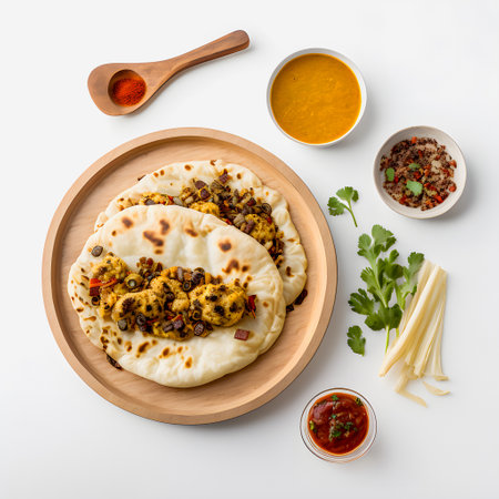 Showcase the beauty of Latin American cuisine with our stunning Pupusas on white background food photography. High-quality images capture the traditional flavors and texturesの写真素材