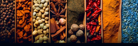 Spices Unveiled: High-Quality Closeup Shot for Engaging Visuals and Social Media Impactの写真素材