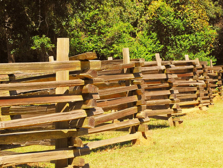 A split rail fence at a State Park in Louisiana.