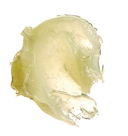 high resolution glob of vaseline on white background