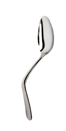 High resolution spoons cuddling on white backgroundの写真素材