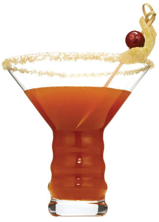 high resolution pumpkin ginger martini on white backgroundの写真素材