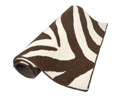 black and white zebra patterned rug, animal printの写真素材