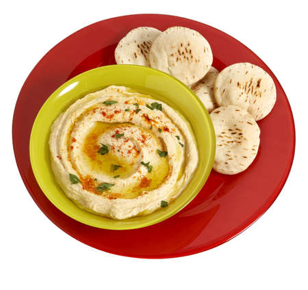 hummus dish, pita, appetizerの写真素材