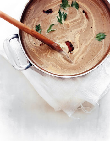 chestnut soup, appetizerの写真素材