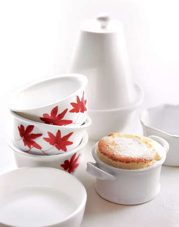 cookware, bakeware, baking dishes, ramekins, souffle, kitchenの写真素材