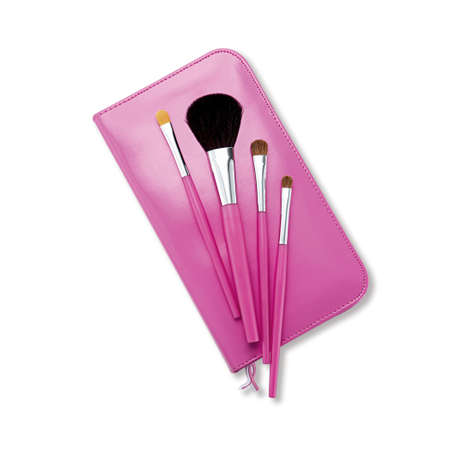 makeup, pink brush setの写真素材