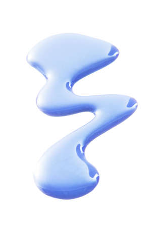 blue nail polishの写真素材