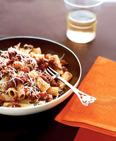 pasta with bolognese sauce, main entreeの写真素材