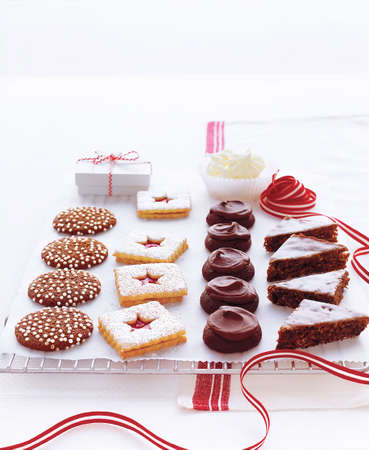 Festive Cookies, christmas holiday cookiesの写真素材