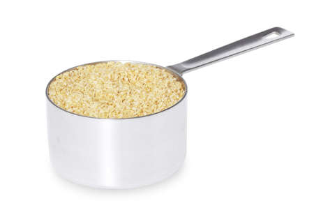 pot of bulgur wheatの写真素材