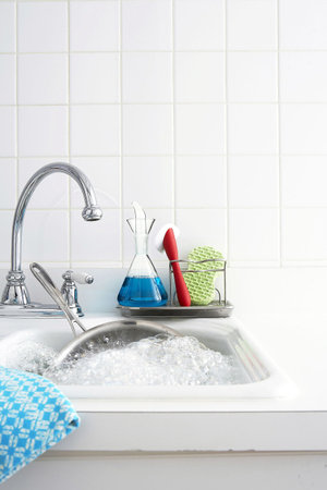 indoor setting, kitchen sink