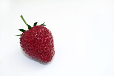 A strawberry isolated on a white background.の写真素材