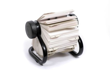 Single blank roller index on a white background. の写真素材