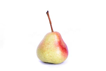 One single pear on a white background. の写真素材