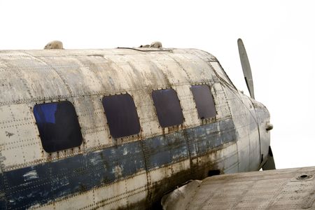 An old Second World War plane that has been left to rot. の写真素材