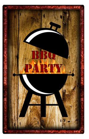 BBQ PARTY illustration.の写真素材