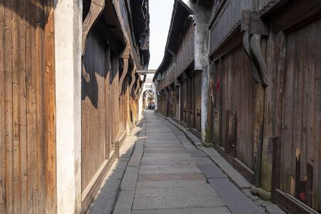 Traditional alleyway in an ancient city in Chinaの写真素材