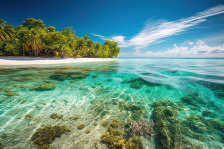Tropical beach at Seychelles, La Digue island. Generative AIの素材