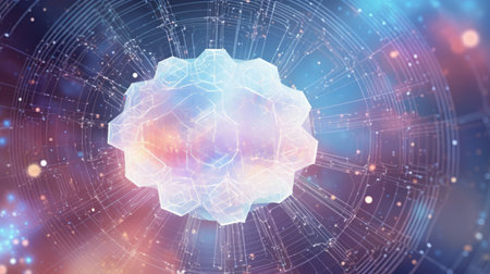Generative AI of artificial intelligence concept. Futuristic background.の素材
