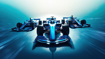 Generative Ai of a futuristic race car on a futuristic background.の素材